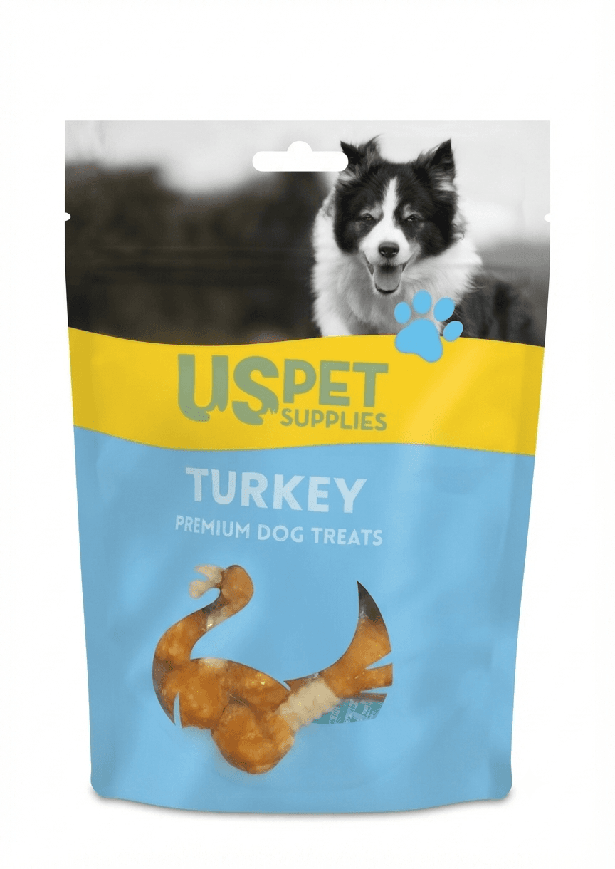 تشویقی سگ مدل دمبلی با طعم بوقلمون یو اس پت US Pet وزن 100 گرم