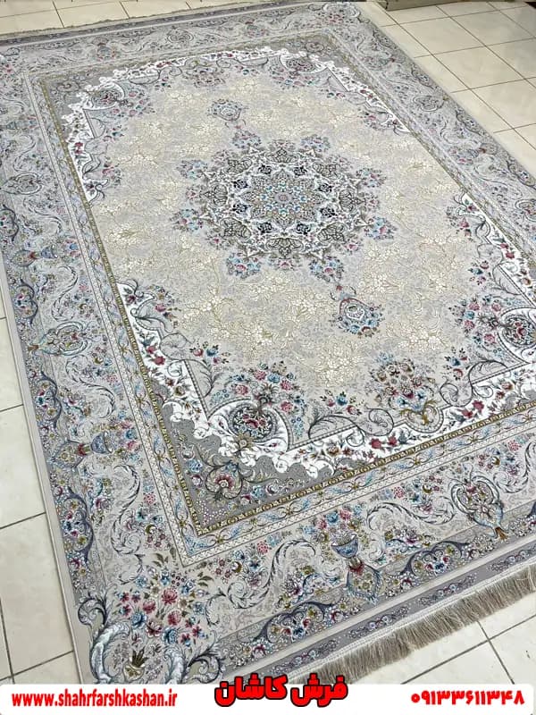 فرش 1500 شانه جدید کرم طرح بهار