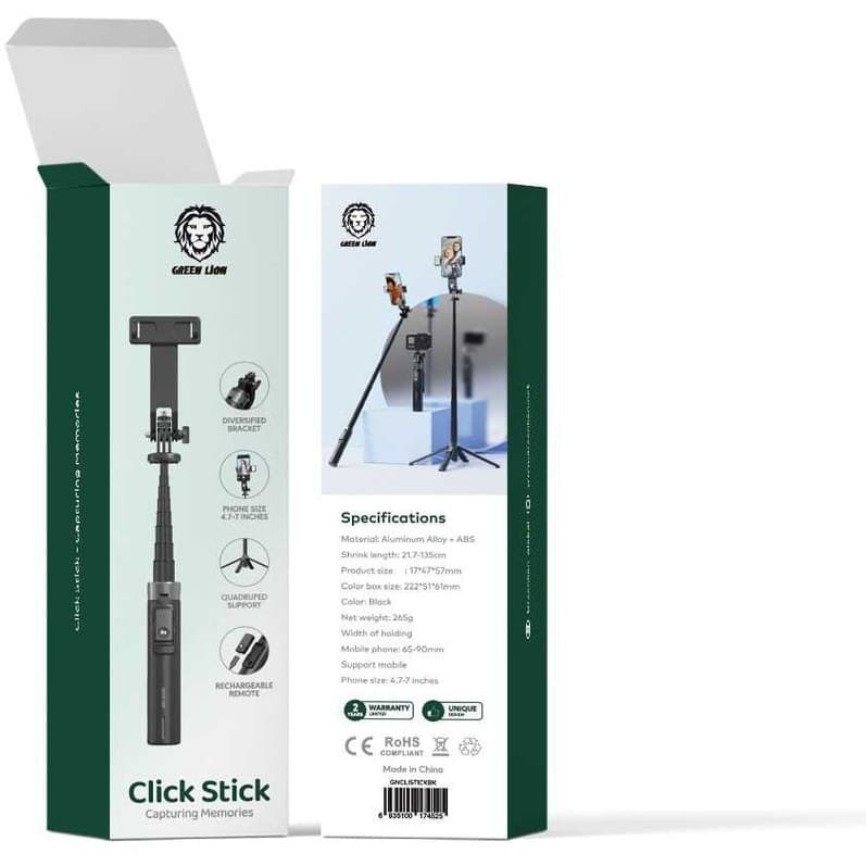 پایه مونوپاد گرین لاین مدل Green Lion Click Stick Selfie Stick