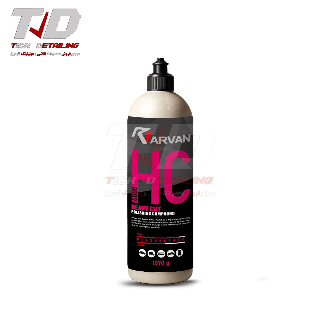 پولیش زبر آروان HEAVY CUT یک لیتری