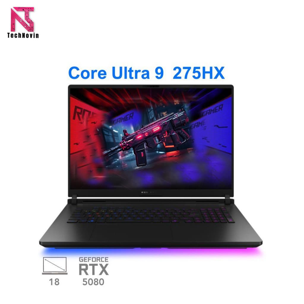لپ تاپ 18 اینچی ایسوس مدل ROG Strix SCAR 18 G835LW – Intel Core Ultra 9 275HX – 64GB RAM – 1TB SSD – RTX 5080 16GB — تصویر ۲