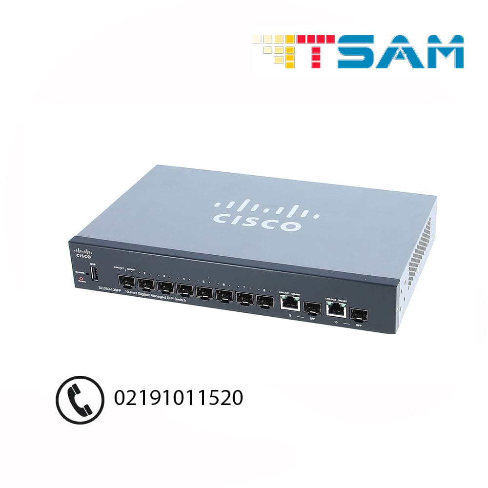 سوئیچ سیسکو مدل SG350-10SFP