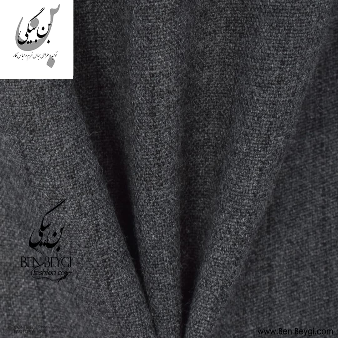 مانتو اداری طوسی یقه ملوانی تک دکمه پارچه بزیاق دیپلمات کد 42638 — تصویر ۷