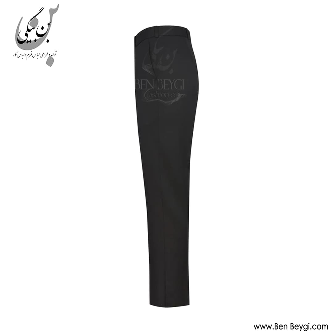 کت شلوار مردانه پارچه فاستونی یقه انگلیسی دو دکمه دو چاک رنگ مشکی کد 42020 — تصویر ۸