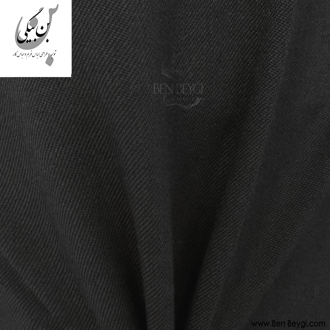 کت شلوار مردانه پارچه فاستونی یقه انگلیسی دو دکمه دو چاک رنگ ذغالی کد 42014 — تصویر ۶
