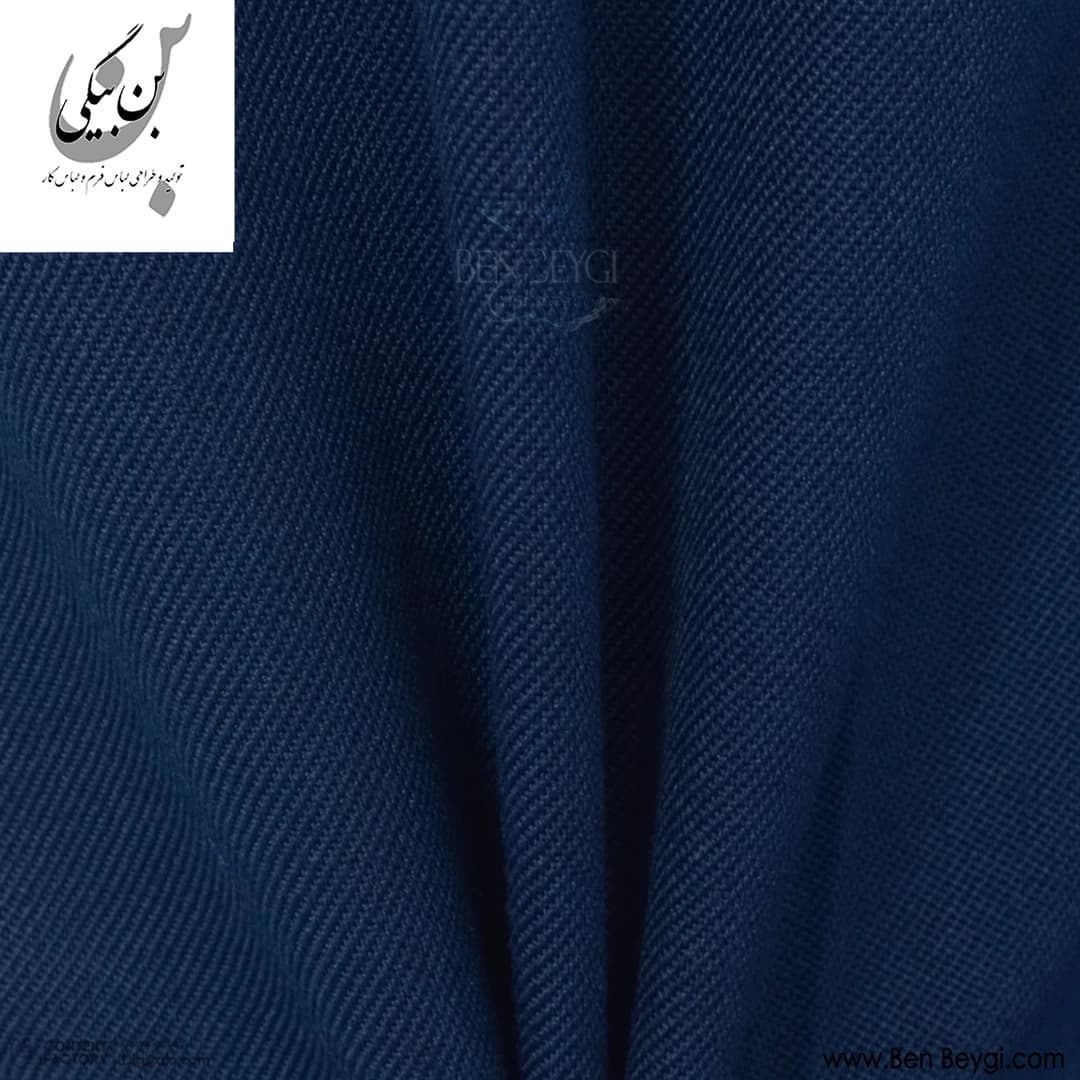 کت شلوار مردانه پارچه فاستونی یقه انگلیسی دوکمه دو چاک رنگ سرمه ای کد 42001 — تصویر ۸