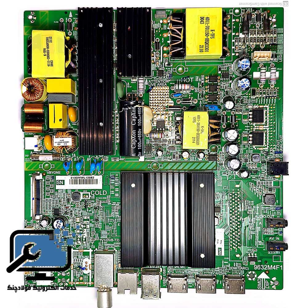 مین برد تلویزیون GPLUS مدل 50MU724 پارت 9632M4F1 — تصویر ۲
