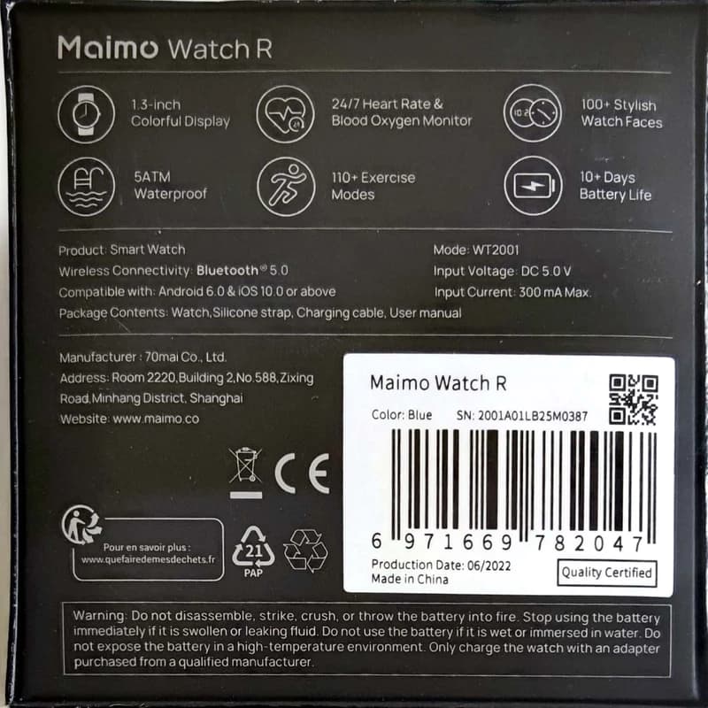ساعت هوشمند شیائومی مدل Maimo watchR — تصویر ۴