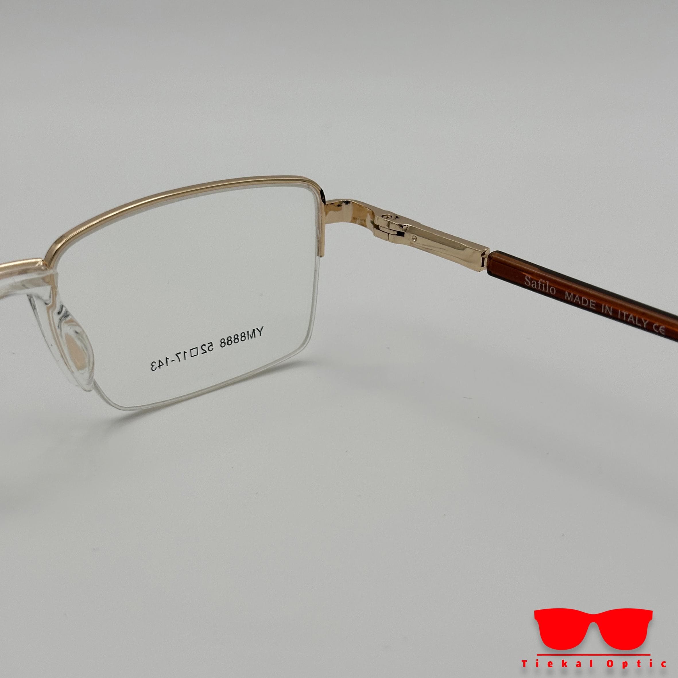 عینک طبی برند Safilo مدل YM8888 قهوه ای — تصویر ۴