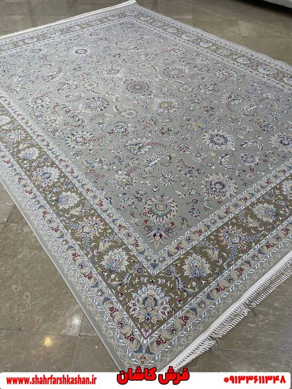 فرش 1500 شانه افشان طرح بهار بژ