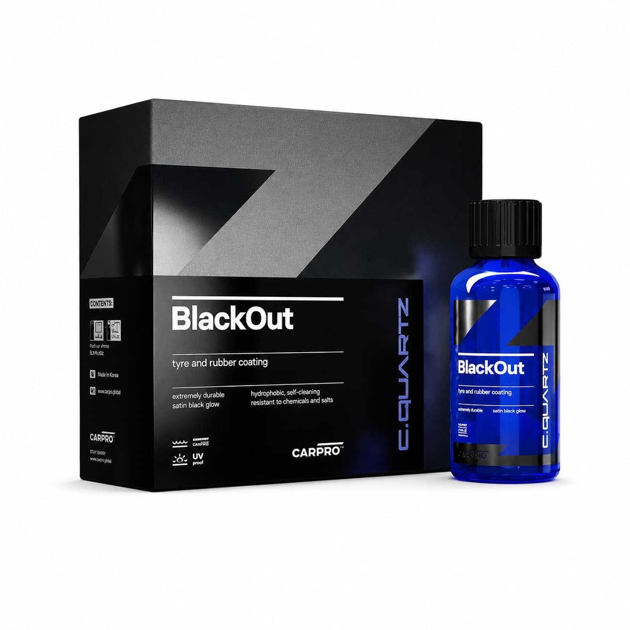 سرامیک لاستیک 50 میلی لیتری کارپرو مدل Carpro CQuartz BlackOut 2.0 — تصویر ۴