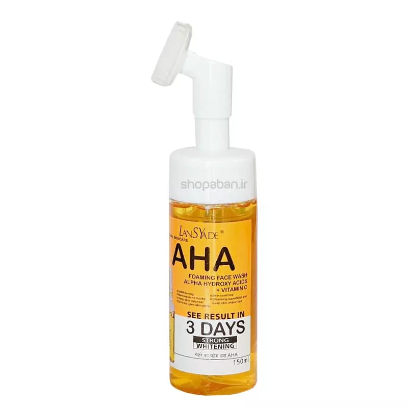 فوم شستشوی صورت AHA براش دار حجم 150 میلی لیتر
