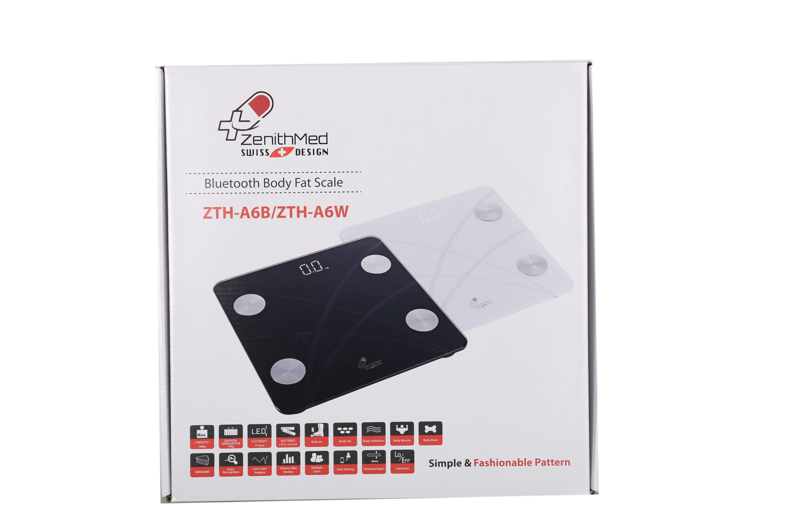 ترازو دیجیتال بادی آنالیز زنیت مد مدل ZTH-A6B/A6W