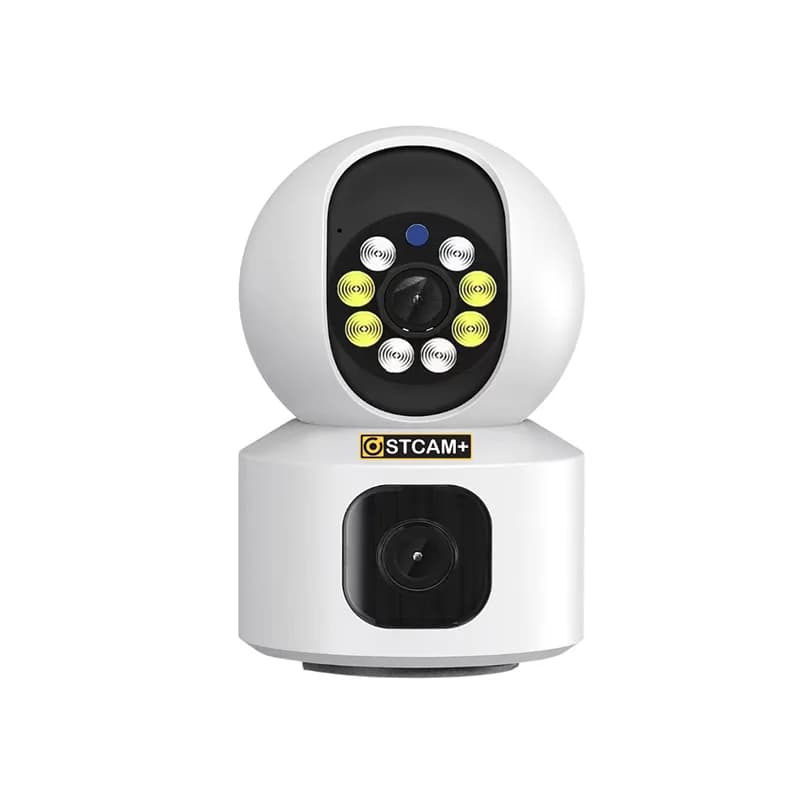 دوربین مداربسته وای فای برند +OSTCAM دو لنز مدل TIGER PIXEL شش مگاپیکسل