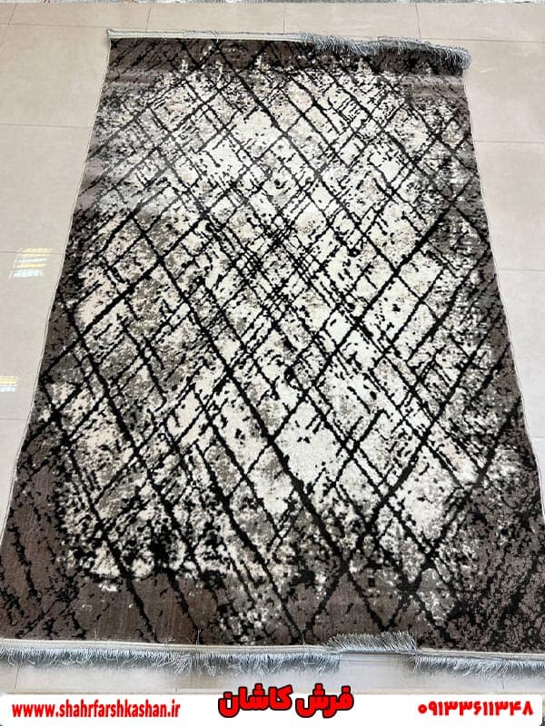 فرش طرح ترک فانتزی نخ ابریشمی کد r180