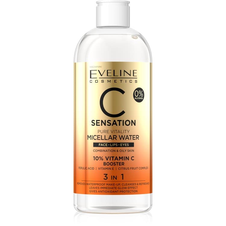 میسلار واتر 3 در 1 ویتامین C اولاین EVELINE
