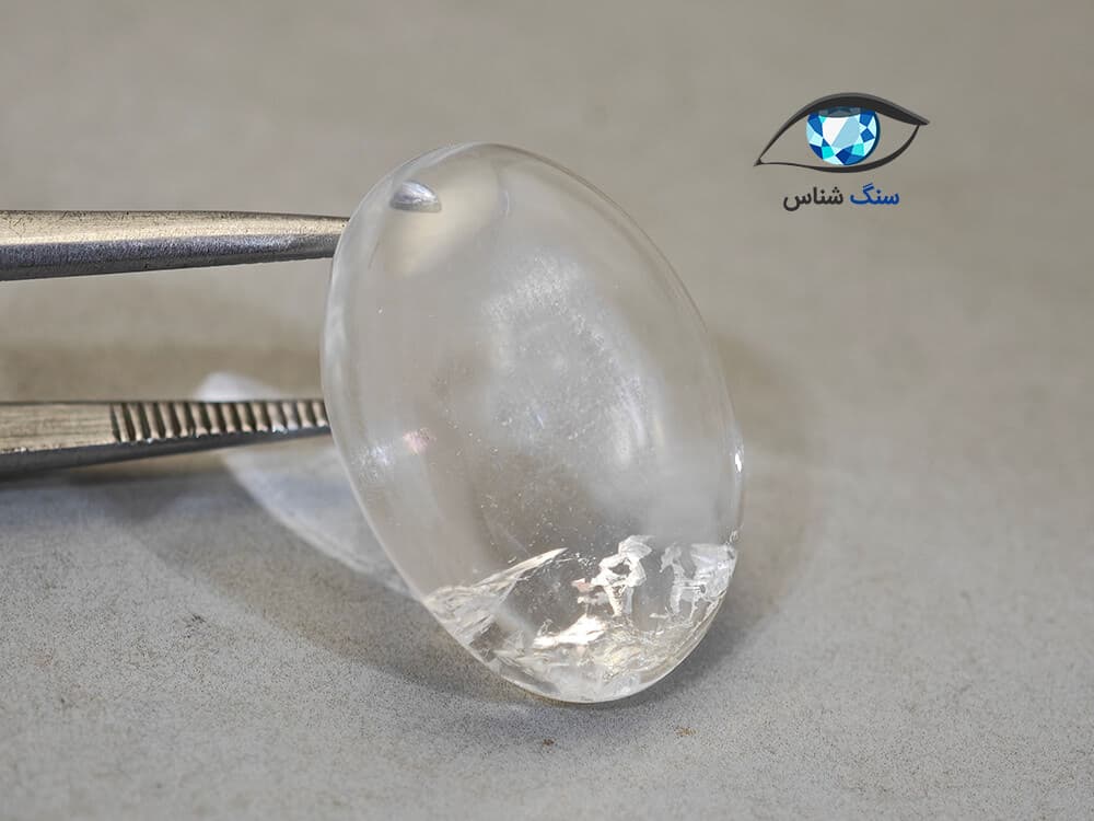 نگین کوارتز بی رنگ طبیعی 4.2 گرم — تصویر ۴