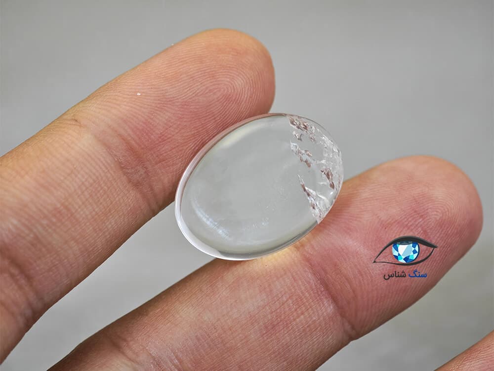 نگین کوارتز بی رنگ طبیعی 4.2 گرم — تصویر ۳