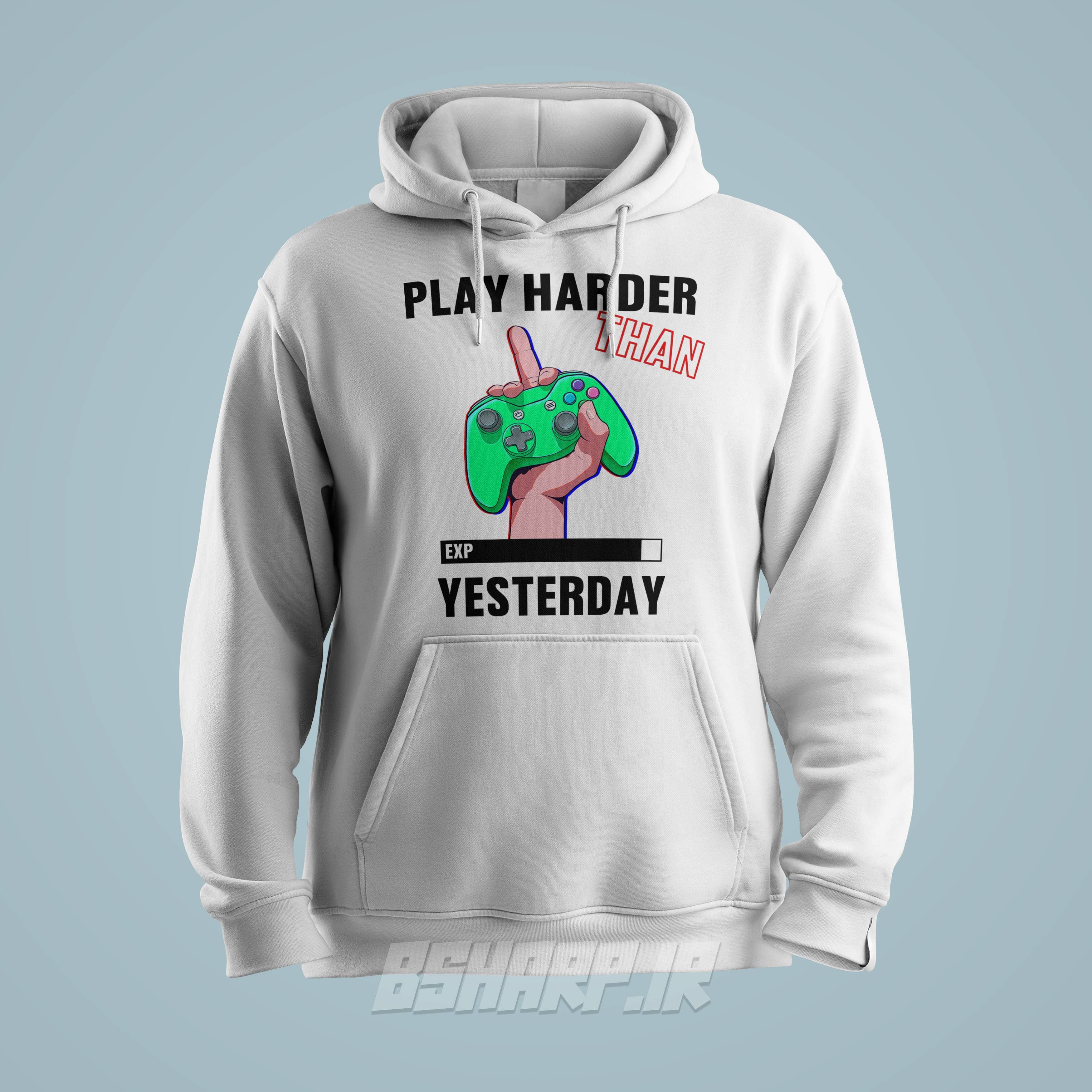هودی Gamer طرح Play Harder — تصویر ۳