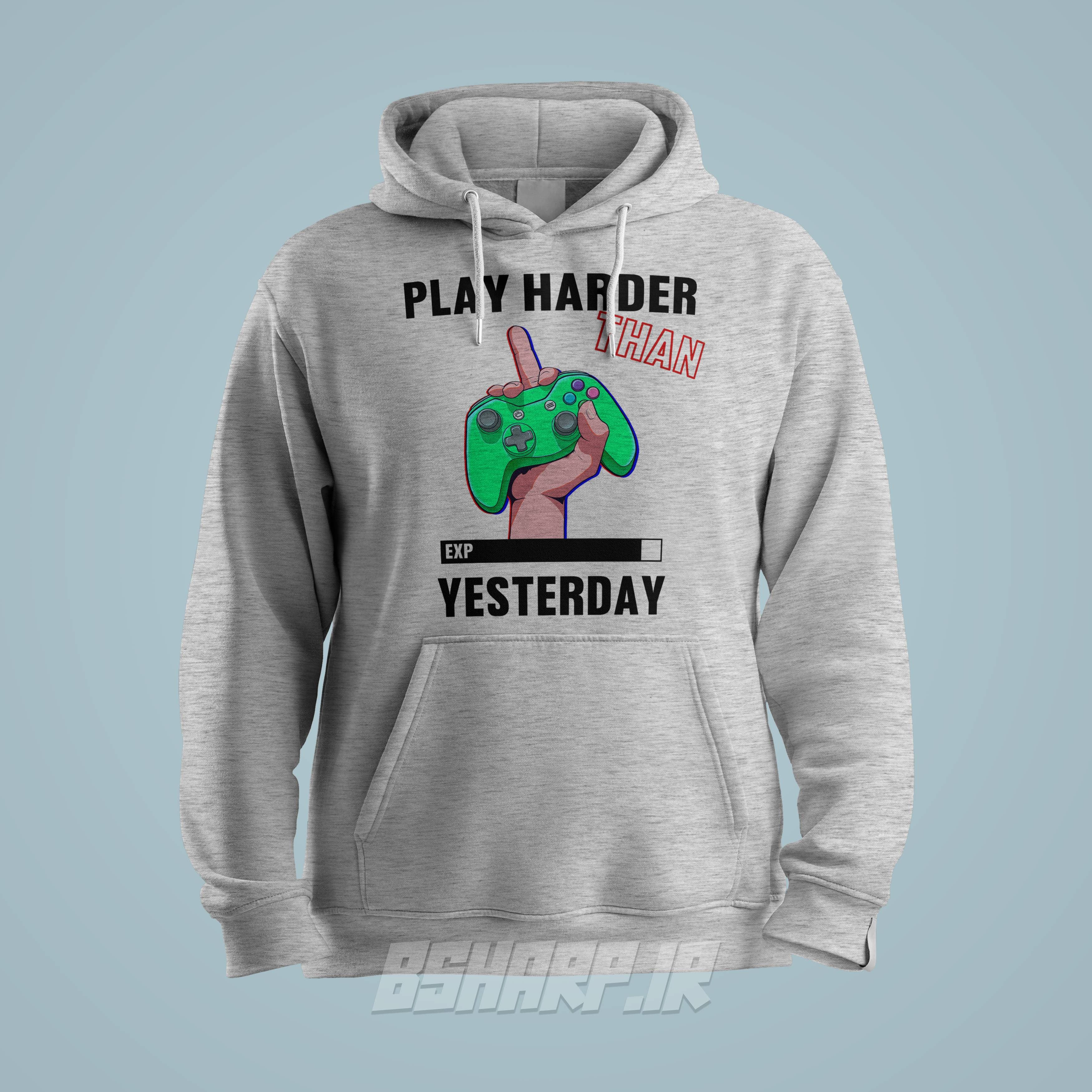 هودی Gamer طرح Play Harder — تصویر ۴