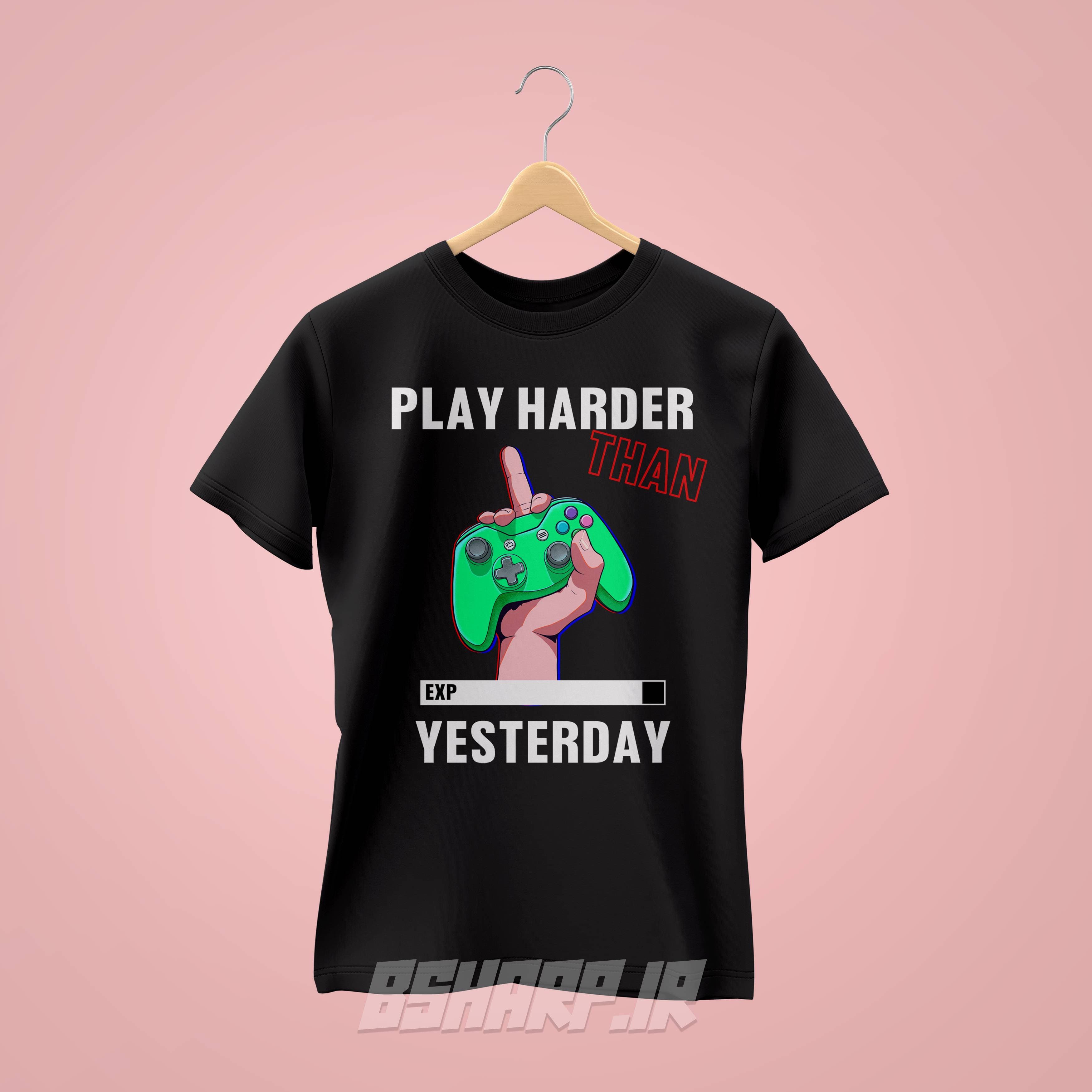 تیشرت Gamer طرح Play Harder
