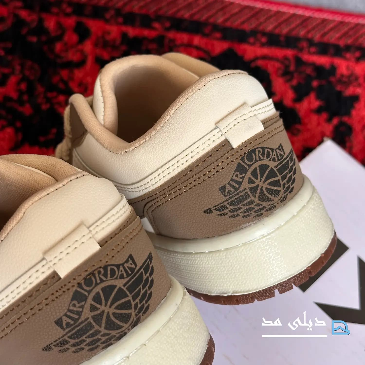 کتانی زنانه نایک ایر جردن 1 قهوه ای کرم | Nike Air jordan 1 — تصویر ۹