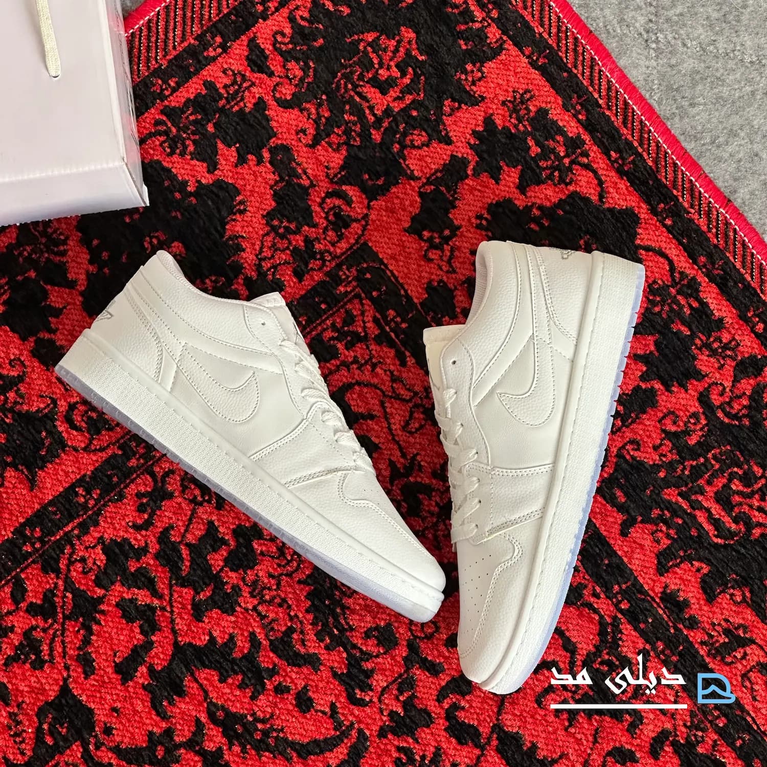 کتانی مردانه نایک ایر جردن 1 سفید تمام | Nike Air jordan 1 — تصویر ۴