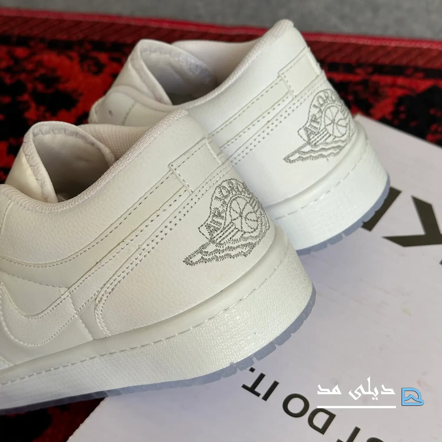 کتانی مردانه نایک ایر جردن 1 سفید تمام | Nike Air jordan 1 — تصویر ۹