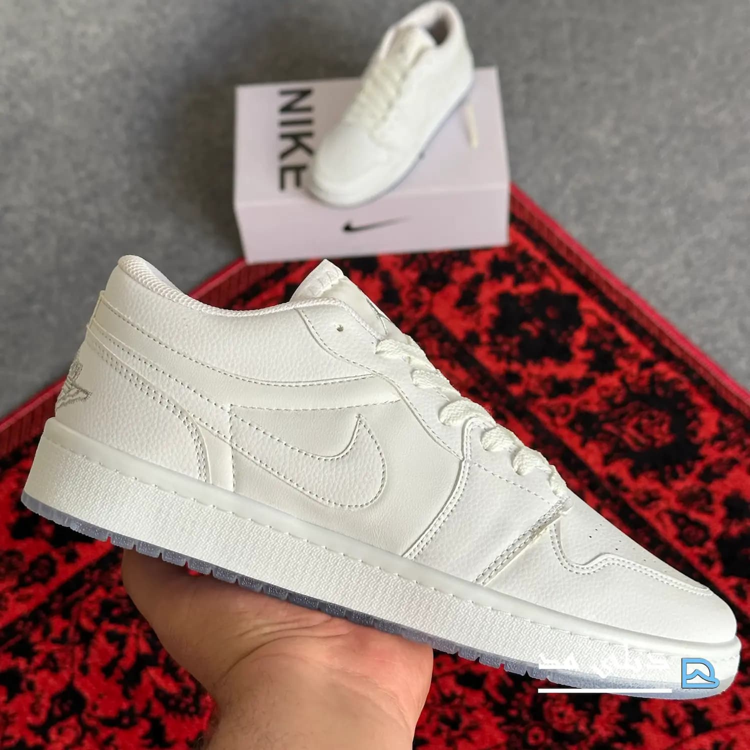 کتانی مردانه نایک ایر جردن 1 سفید تمام | Nike Air jordan 1 — تصویر ۳