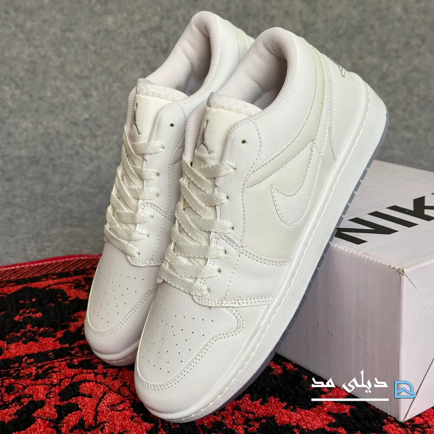 کتانی مردانه نایک ایر جردن 1 سفید تمام | Nike Air jordan 1