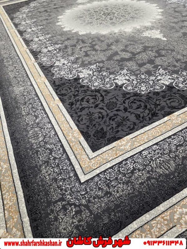 فرش 700 شانه مدرن دودی طرح مهر — تصویر ۵