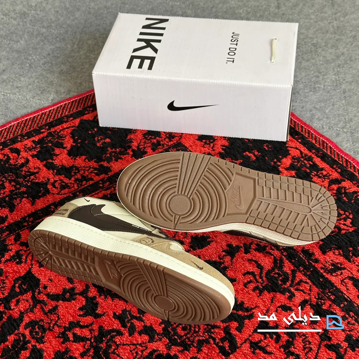 کتانی مردانه نایک جردن تراویس سوپریم کرم قهوه ای | Nike jordan travis — تصویر ۷