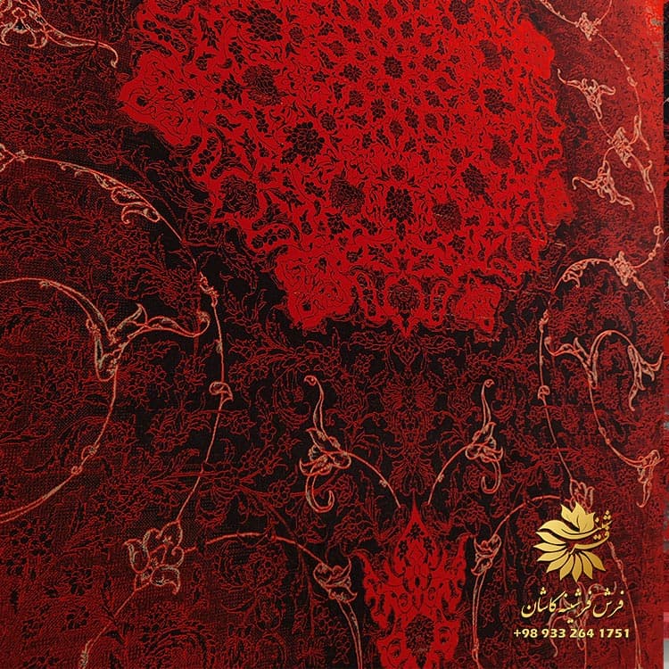 فرش وینتیج قرمز مشکی 1200 شانه طرح ژوزف — تصویر ۷