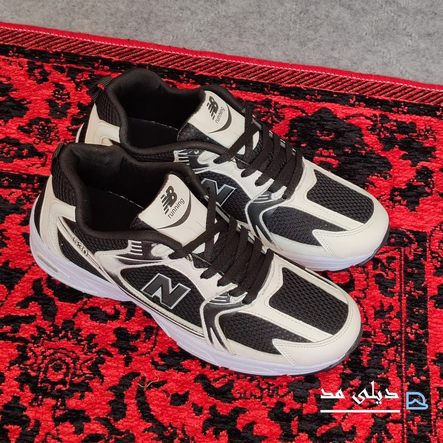 کتانی مردانه نیوبالانس 530 سفید مشکی | New balance 530 — تصویر ۷