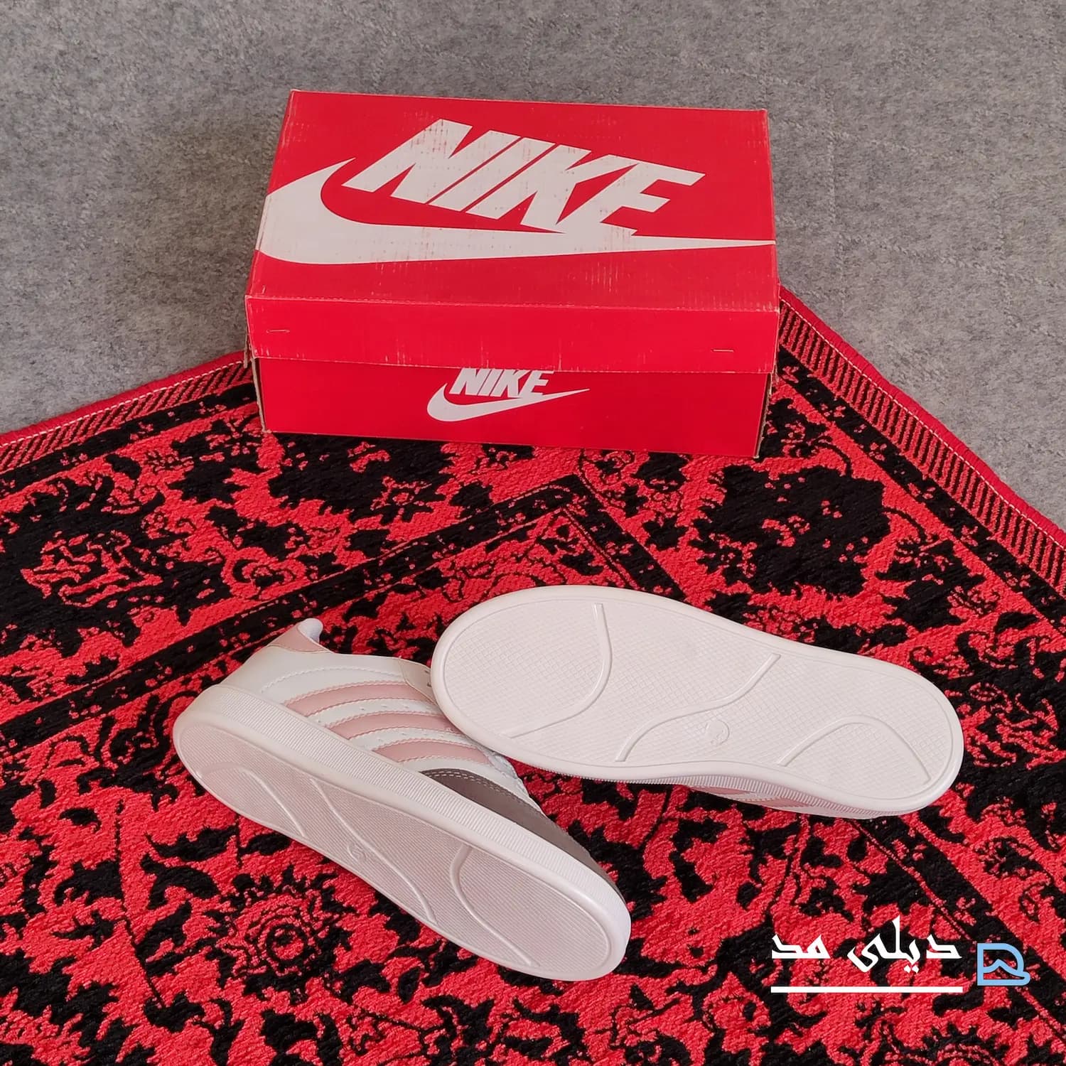 کتانی زنانه آدیداس سامبا سفید صورتی طوسی | adidas samba — تصویر ۶