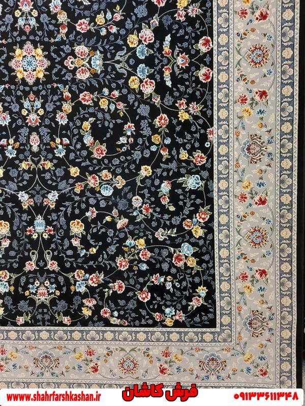 فرش افشان سرمه ای 700 شانه تراکم 2550 مدل زیبا — تصویر ۴