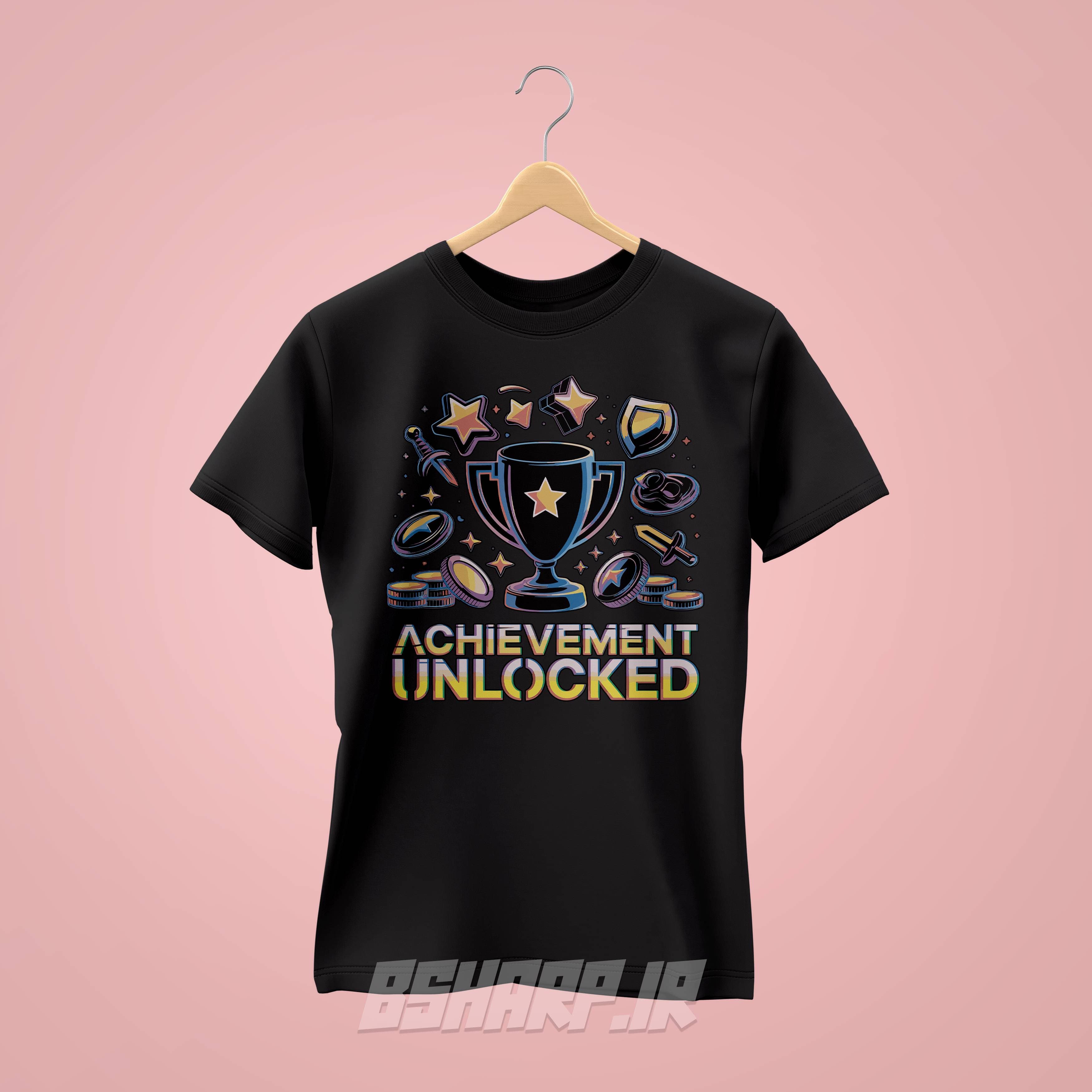 تیشرت Gamer طرح Achievement Unlocked