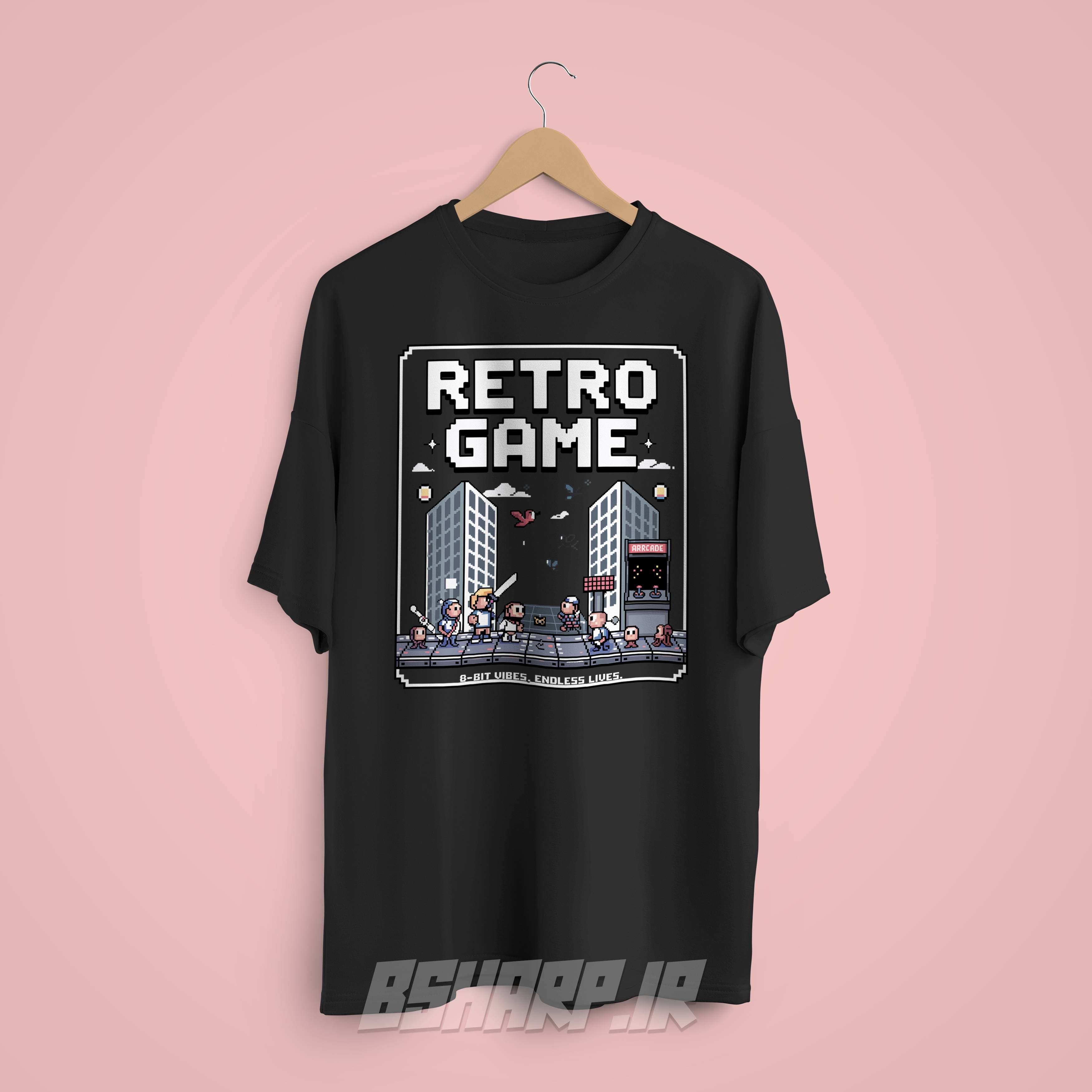 تیشرت Gamer طرح رترو گیم — تصویر ۹