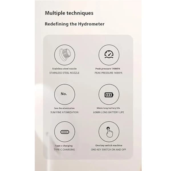 دستگاه فیشیال آبرسان و مرطوب کننده پوست ام دی اچ ال مدل MDHL MD-6999 — تصویر ۷