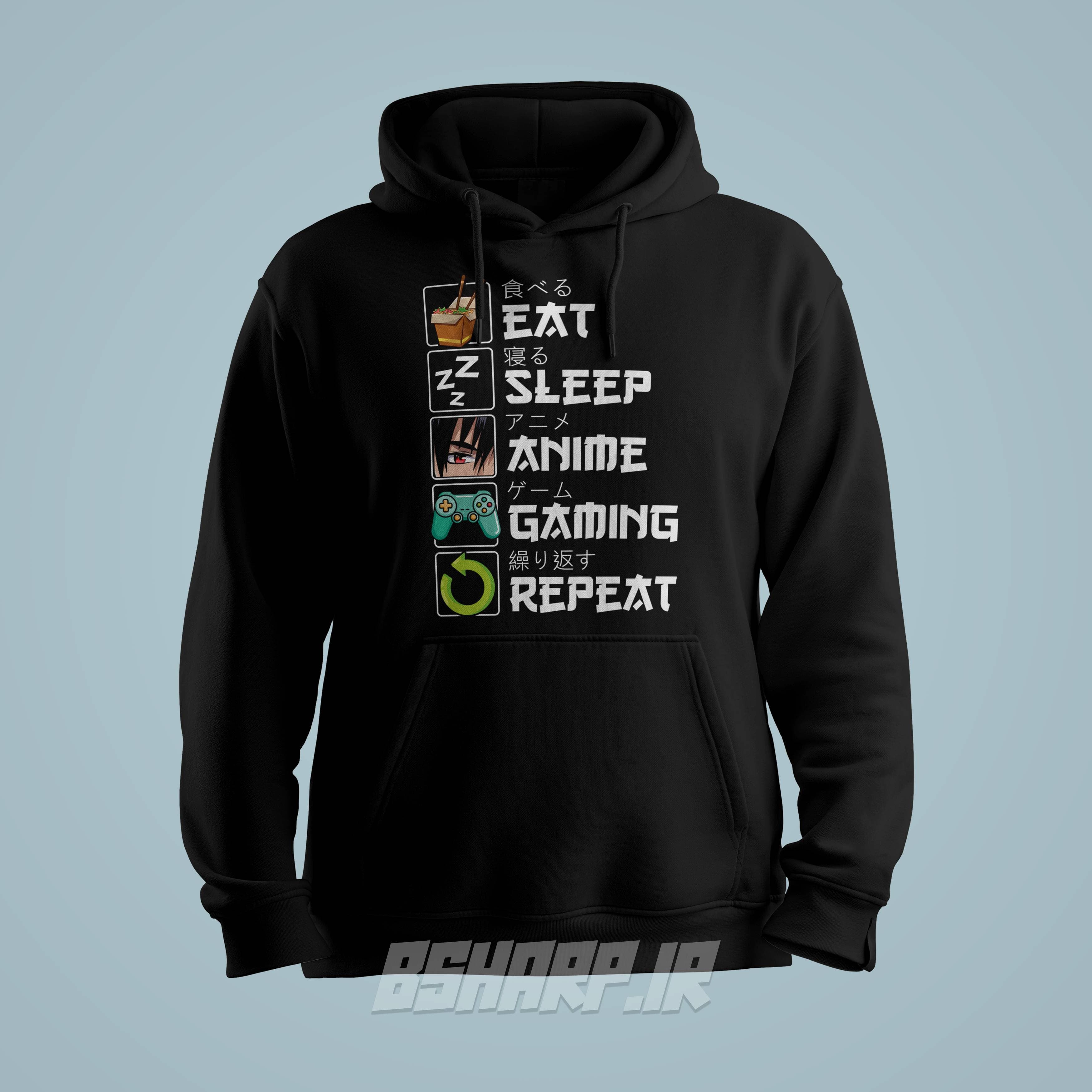 هودی Gamer طرح انیمه و بازی