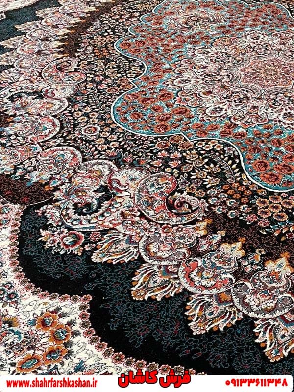 طرح ارکیده سرمه ای 700 شانه کاشان — تصویر ۳