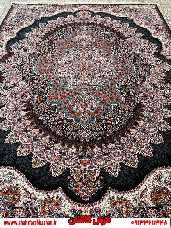 طرح ارکیده سرمه ای 700 شانه کاشان — تصویر ۴