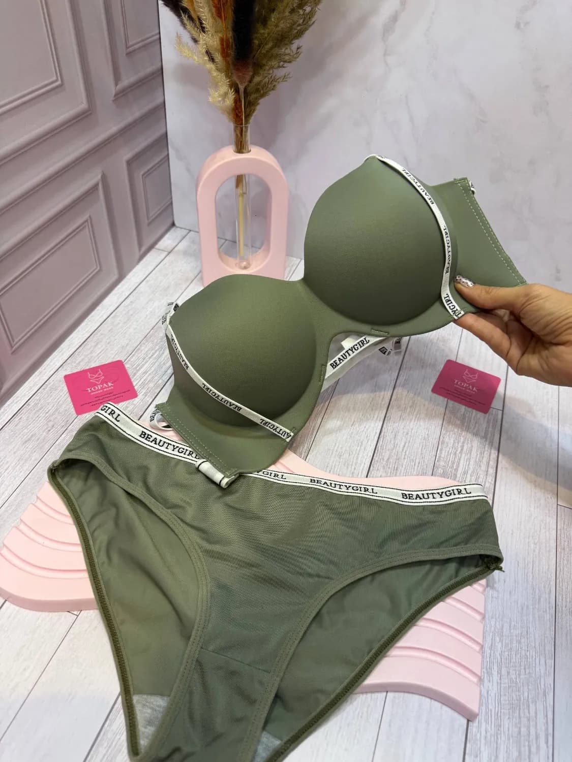 ست شورت و سوتین اسفنجی لیزری جک‌دار بدون فنر Beauty Girl — تصویر ۷