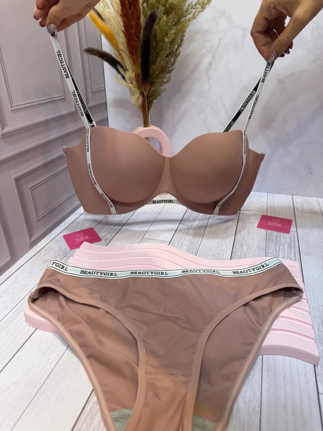 ست شورت و سوتین اسفنجی لیزری جک‌دار بدون فنر Beauty Girl — تصویر ۴