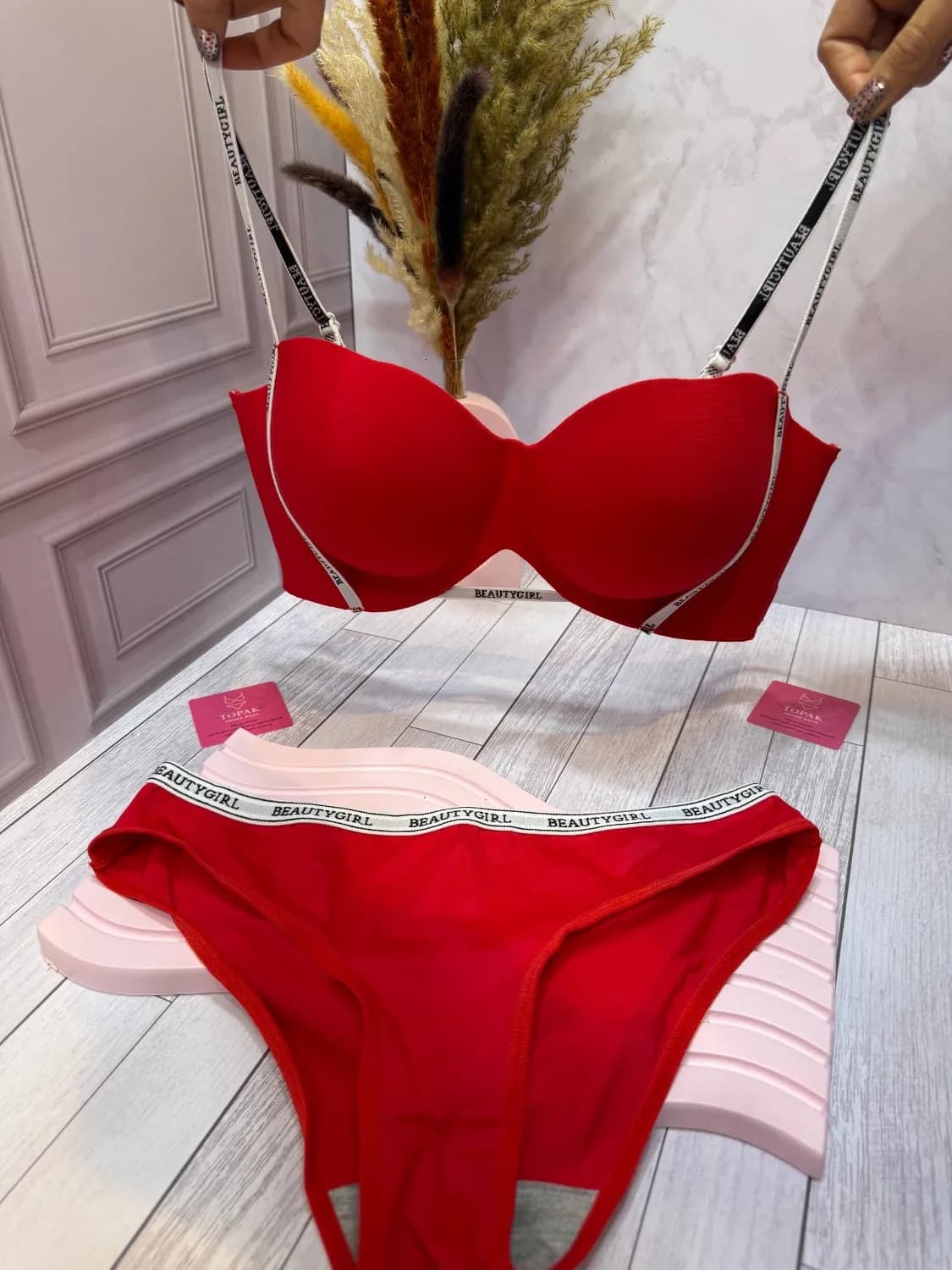 ست شورت و سوتین اسفنجی لیزری جک‌دار بدون فنر Beauty Girl — تصویر ۶