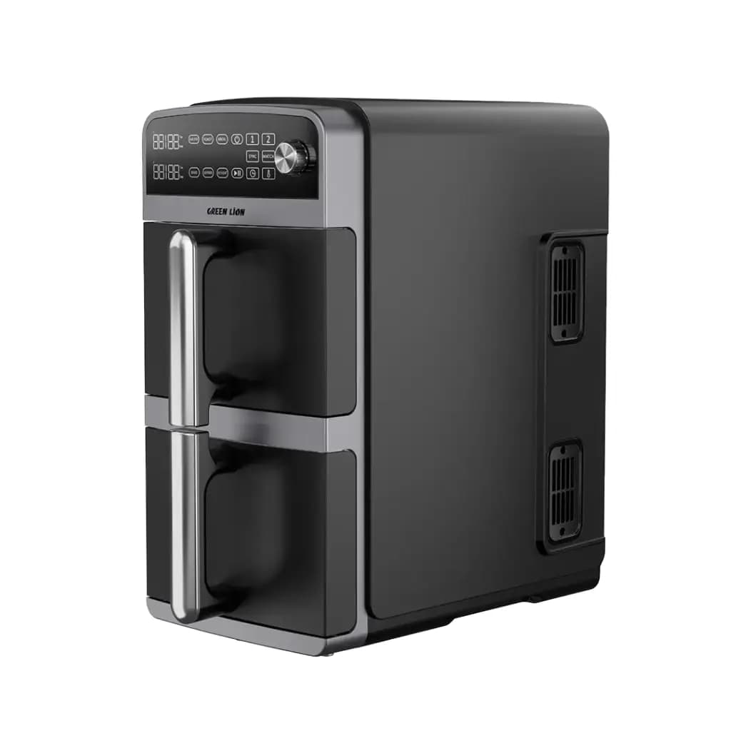 سرخ کن بدون روغن(هواپز) دوطبقه 10 لیتری گرین لاین مدل Green lion GNDKARF10L double decker air fryer 10L — تصویر ۲