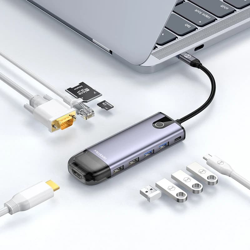 هاب چند کاره مک دودو Mcdodo HU-7420 10 in 1 USB-C HUB USB3.0 HDMI 4K — تصویر ۴