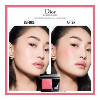 رژگونه دیور Dior Rouge Blush شماره 999 | رنگ قرمز کلاسیک — تصویر ۷