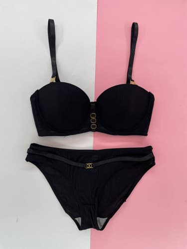 ست شورت و سوتین رویه کوتاه اسفنجی هم دکلته هم با بند مدل جدید set underwear