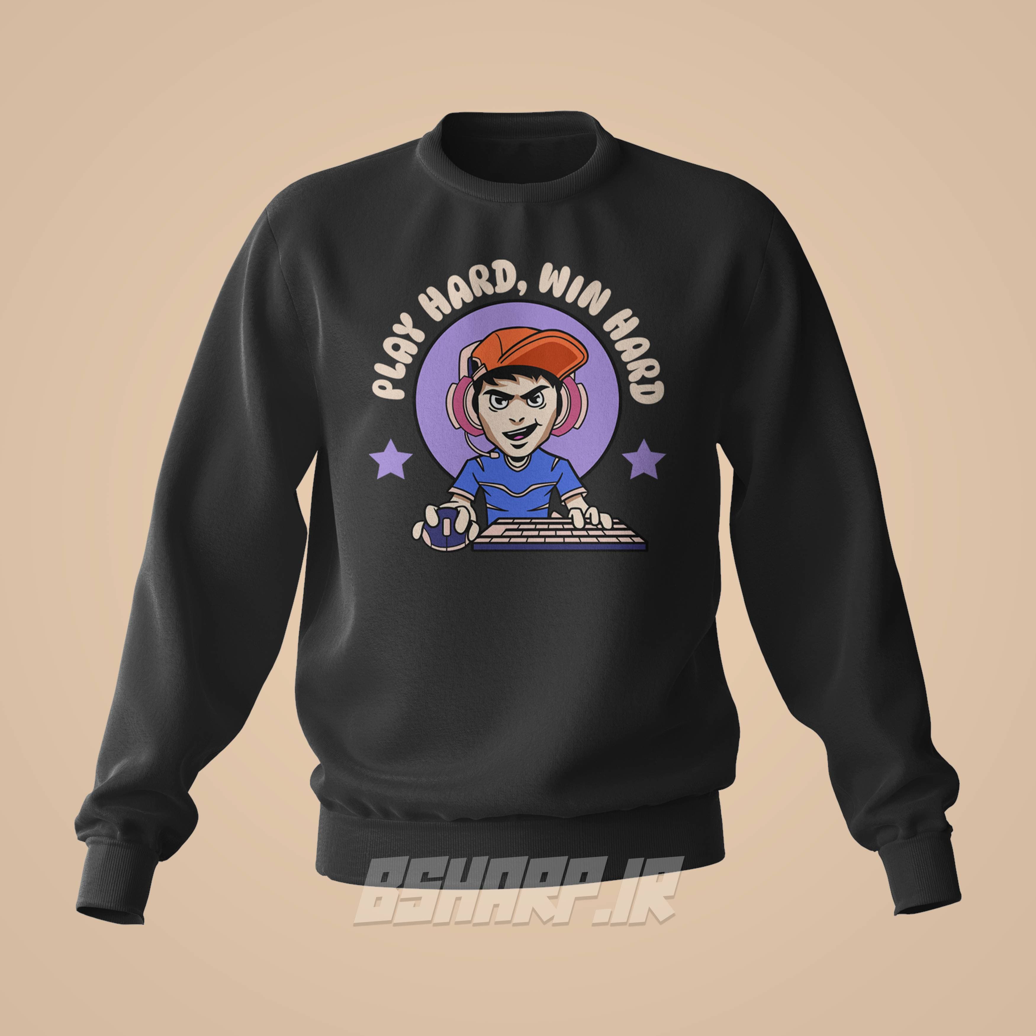 دورس Gamer طرح Play Hard Win Hard — تصویر ۲
